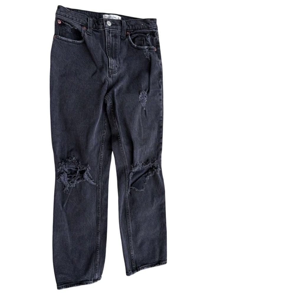 Abercrombie & Fitch The 90's Straight Ultra High Rise Black‎